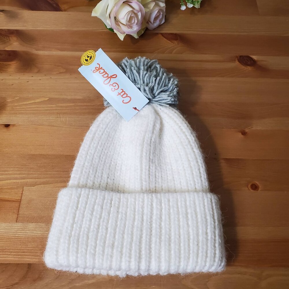 Cat & Jack - Toddler kids hat pom pom Size: 2T-5T